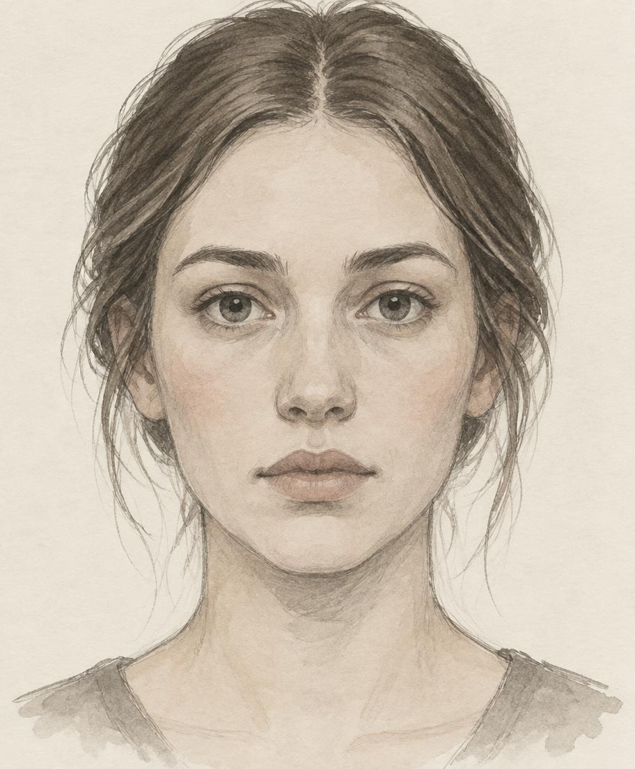Illustrated baseline face study